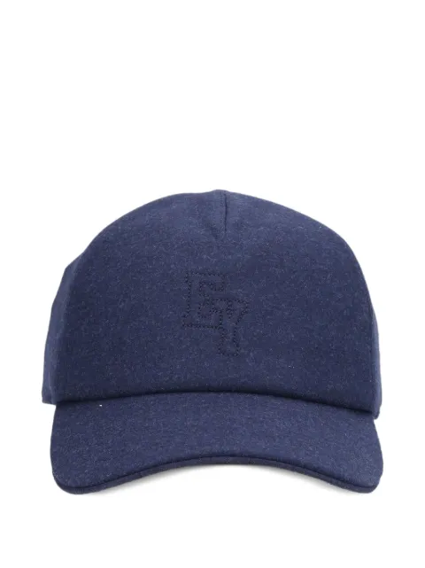 Eleventy logo-embroidered touch-strap baseball cap