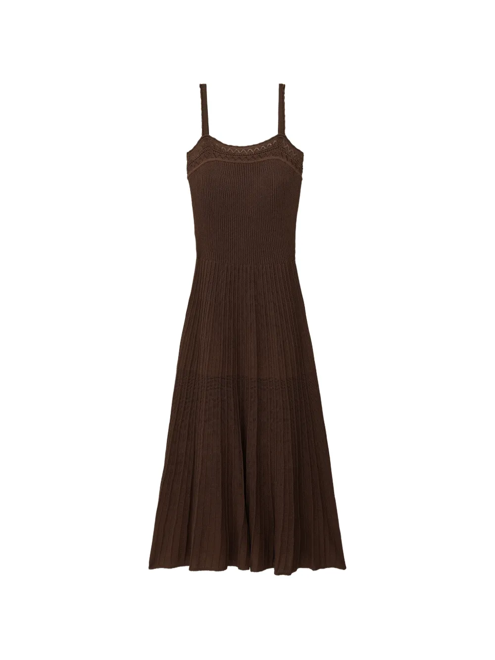 Ba&Sh Noto crochet-knit ribbed-knit maxi dress - Braun