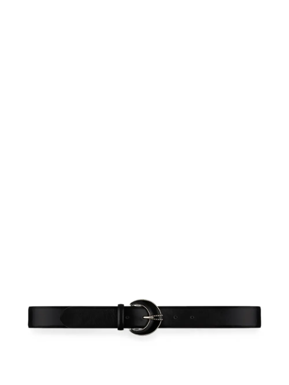 Ba&Sh engraved-buckle leather belt - Nero