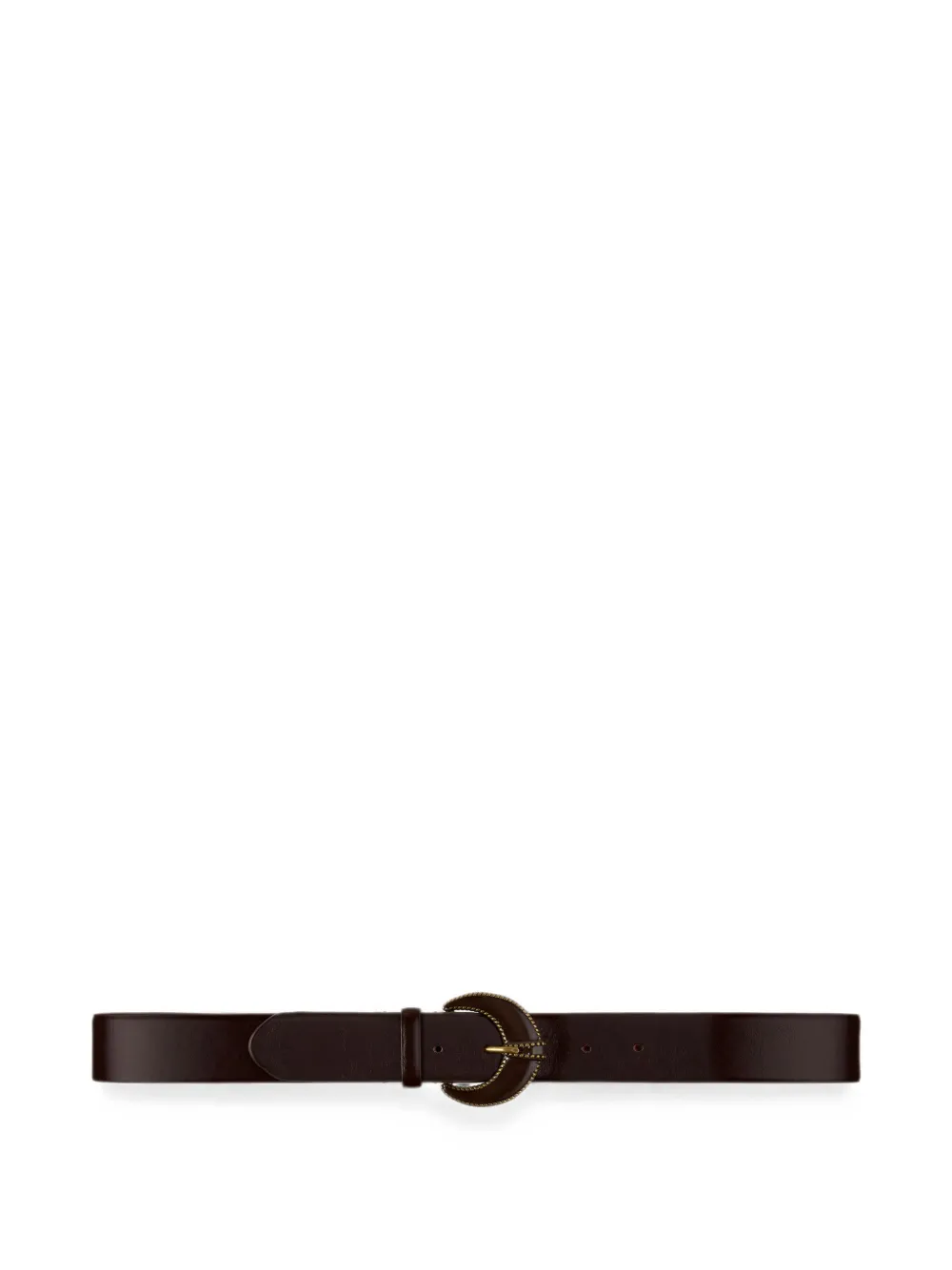 Ba&Sh Brendon crescent-buckle leather belt - Marrone