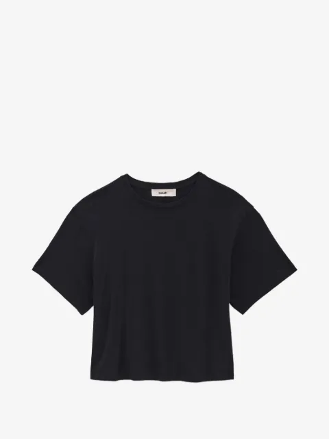 Ba&Sh slogan-print cropped T-shirt