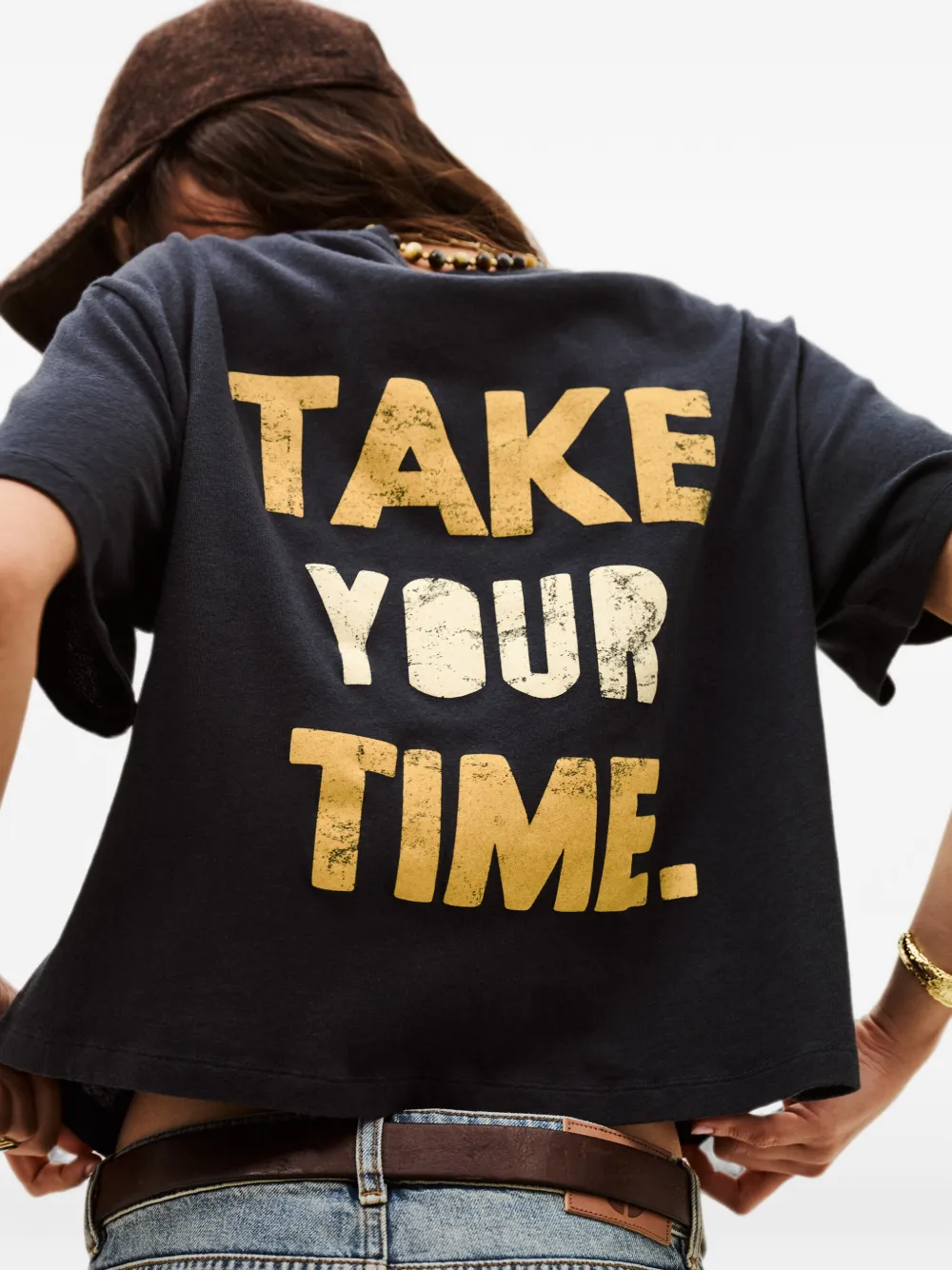 Ba&Sh T-shirt met tekst Blauw