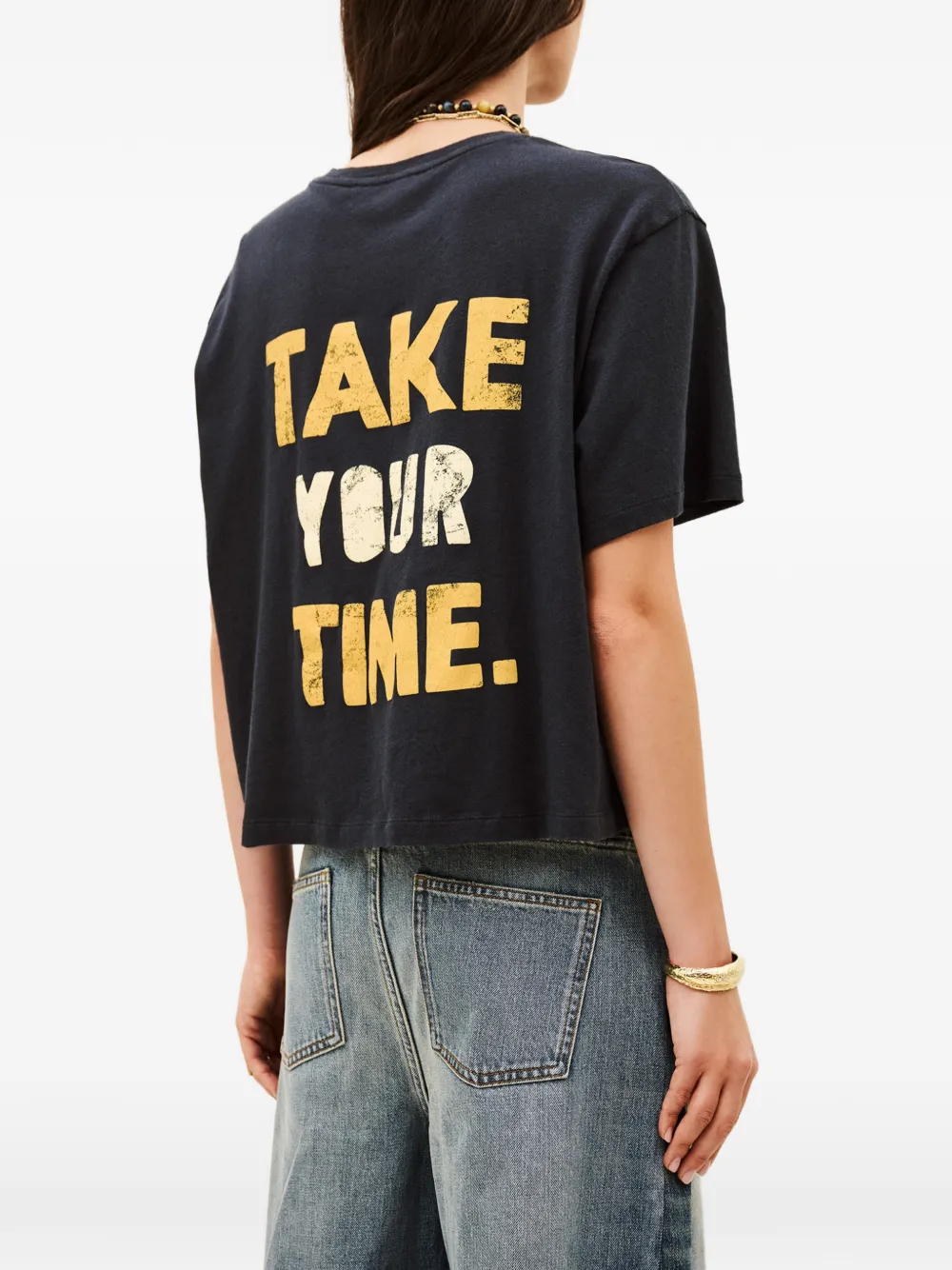 Ba&Sh T-shirt met tekst Blauw