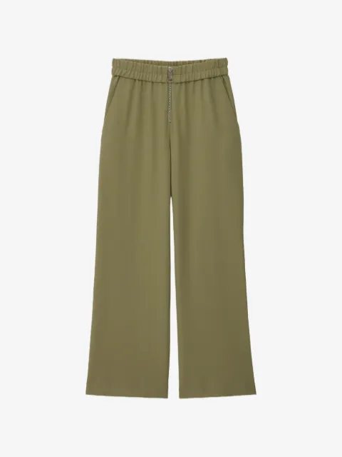 Ba&Sh Narlos elasticated-waist zip-fastening wide-leg trousers
