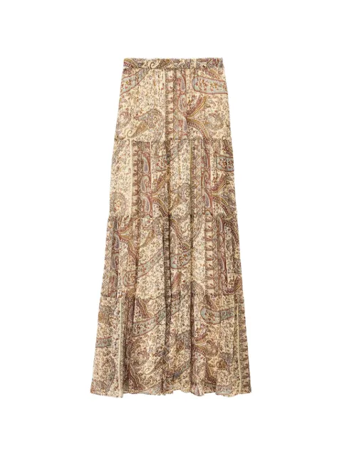 Ba&Sh Cali paisley-print tiered maxi skirt