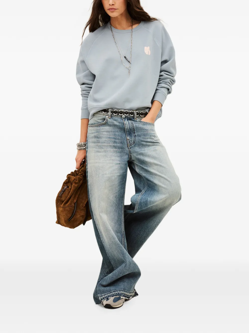 Ba&Sh Swing sweater met logoprint Blauw