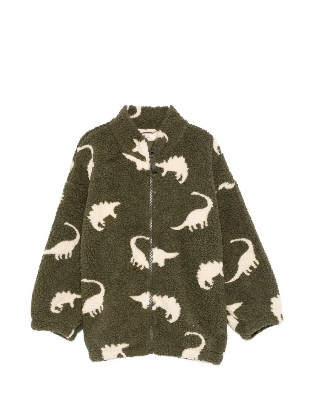 Konges Sløjd dinosaur-print fleece jacket - Grün