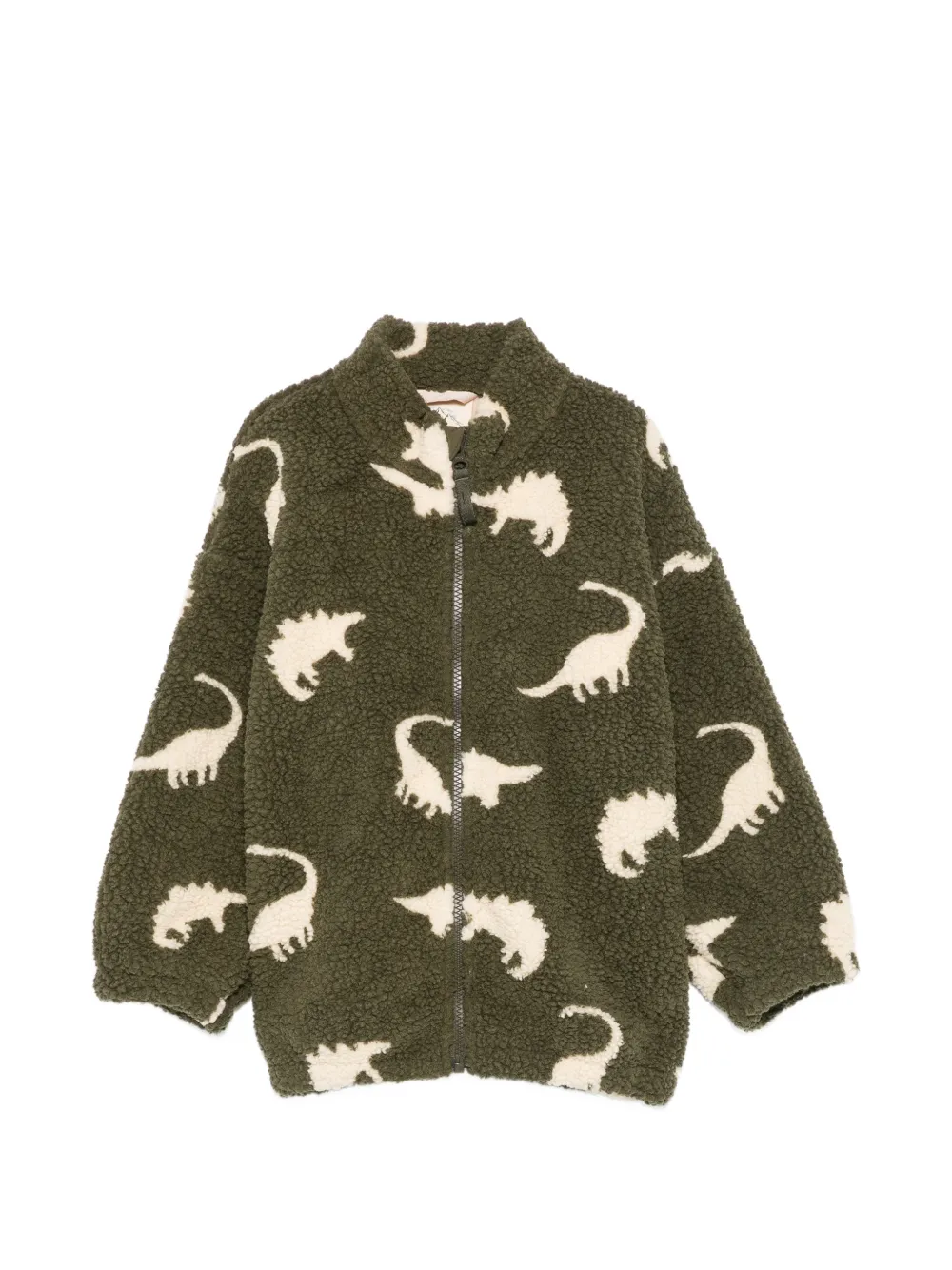 Konges Sløjd dinosaur-print fleece jacket - Grün