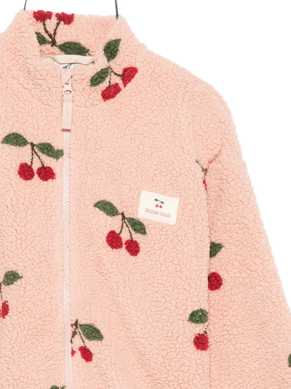 Konges Sløjd Fleece jack met kersenprint Roze