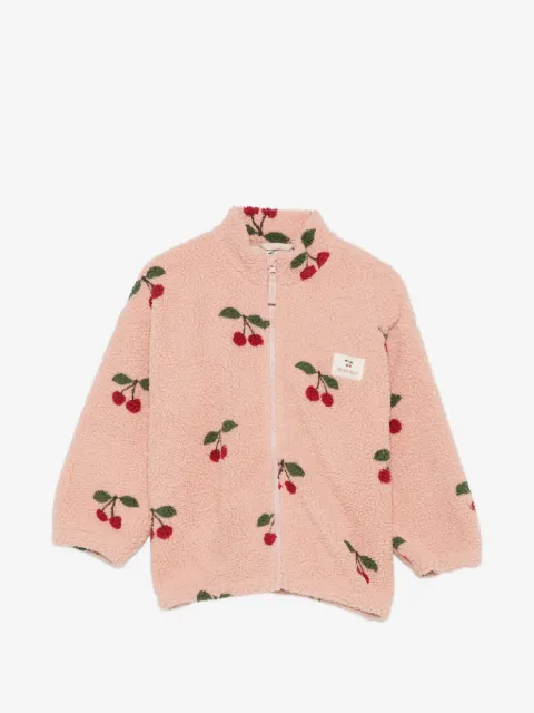Konges Sløjd cherry-print fleece jacket
