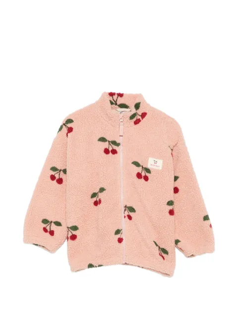 Konges Sløjd cherry-print fleece jacket
