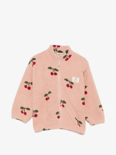 Konges Sløjd cherry-print fleece jacket