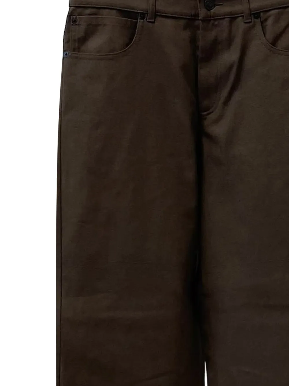 Moncler Straight broek met logopatch Bruin