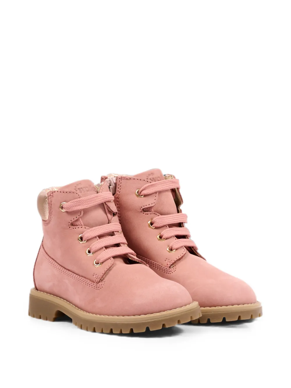 Walkey lace-up leather ankle boots - Rosa