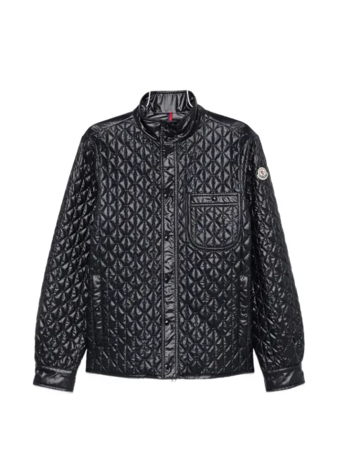 Moncler quilted-finish logo-patch jacket