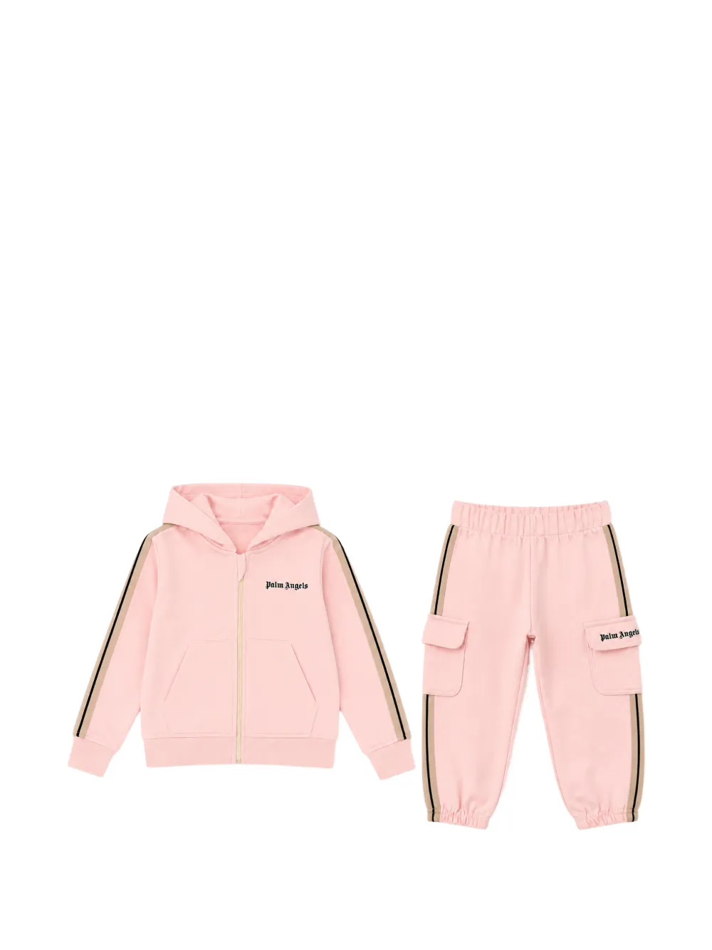 Palm Angels Kids logo-print side-stripe tracksuit - Rosa