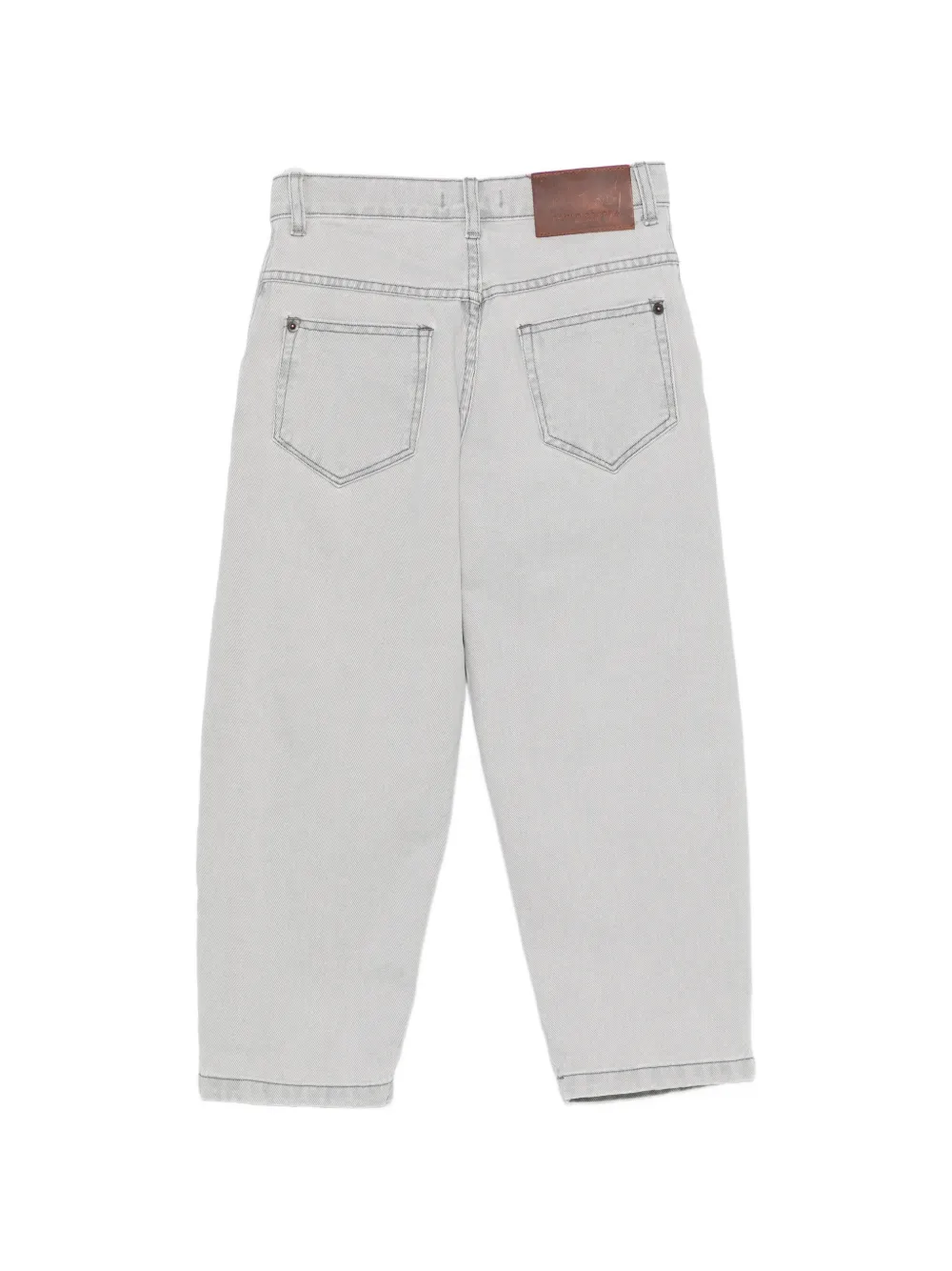 Paolo Pecora Kids Jeans met logopatch Grijs