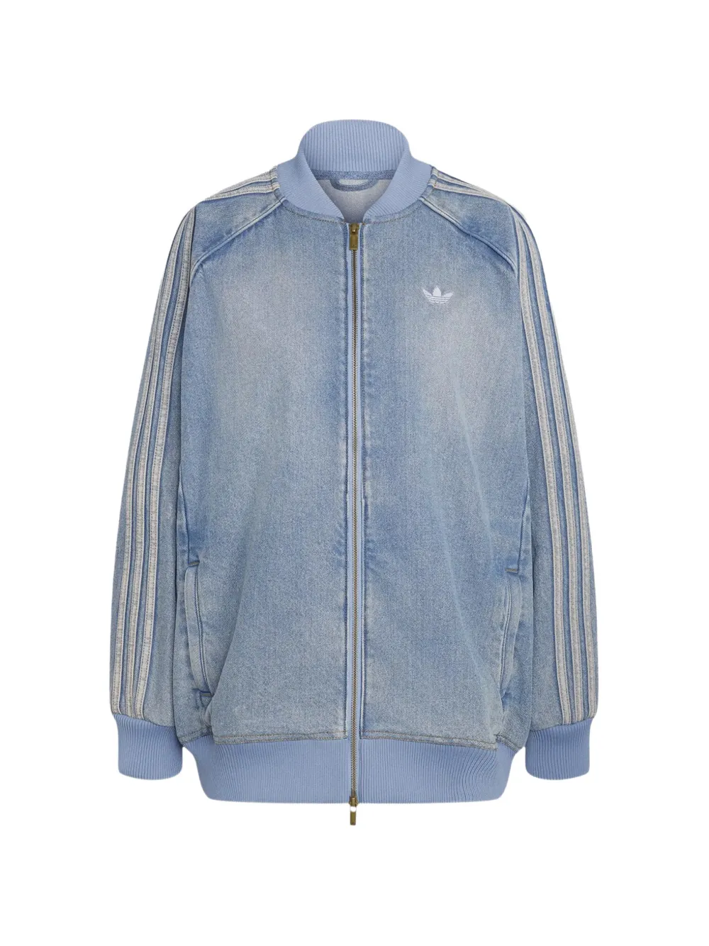 adidas SST oversized denim tracktop - Blau