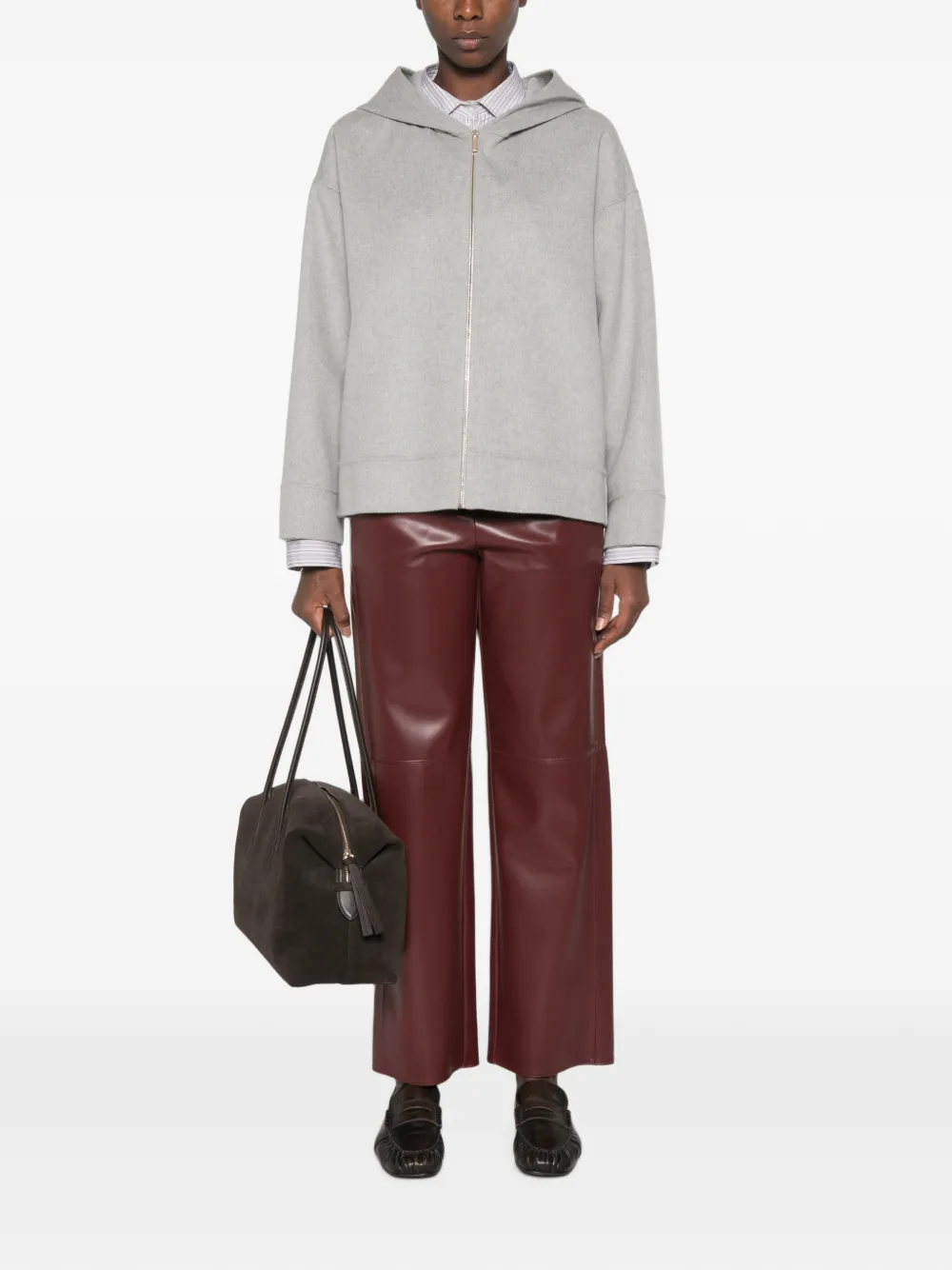 'S Max Mara hooded zip-up jacket Grijs
