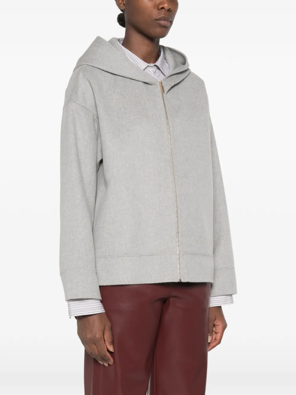 'S Max Mara hooded zip-up jacket Grijs