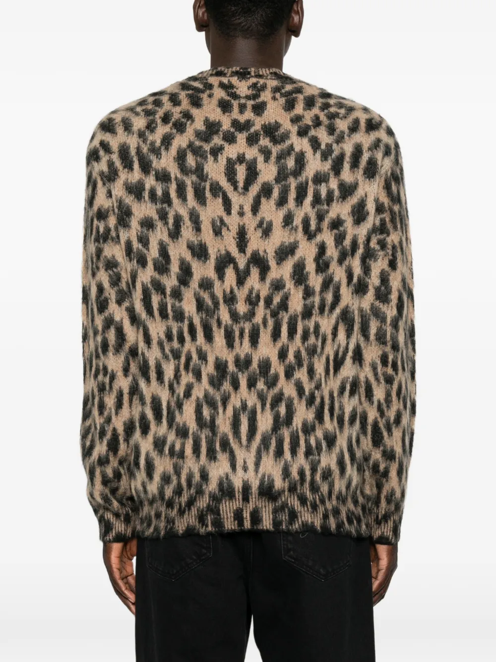 Laneus Vest met luipaardprint Beige