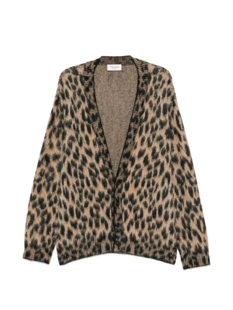 Laneus cárdigan con estampado de leopardo
