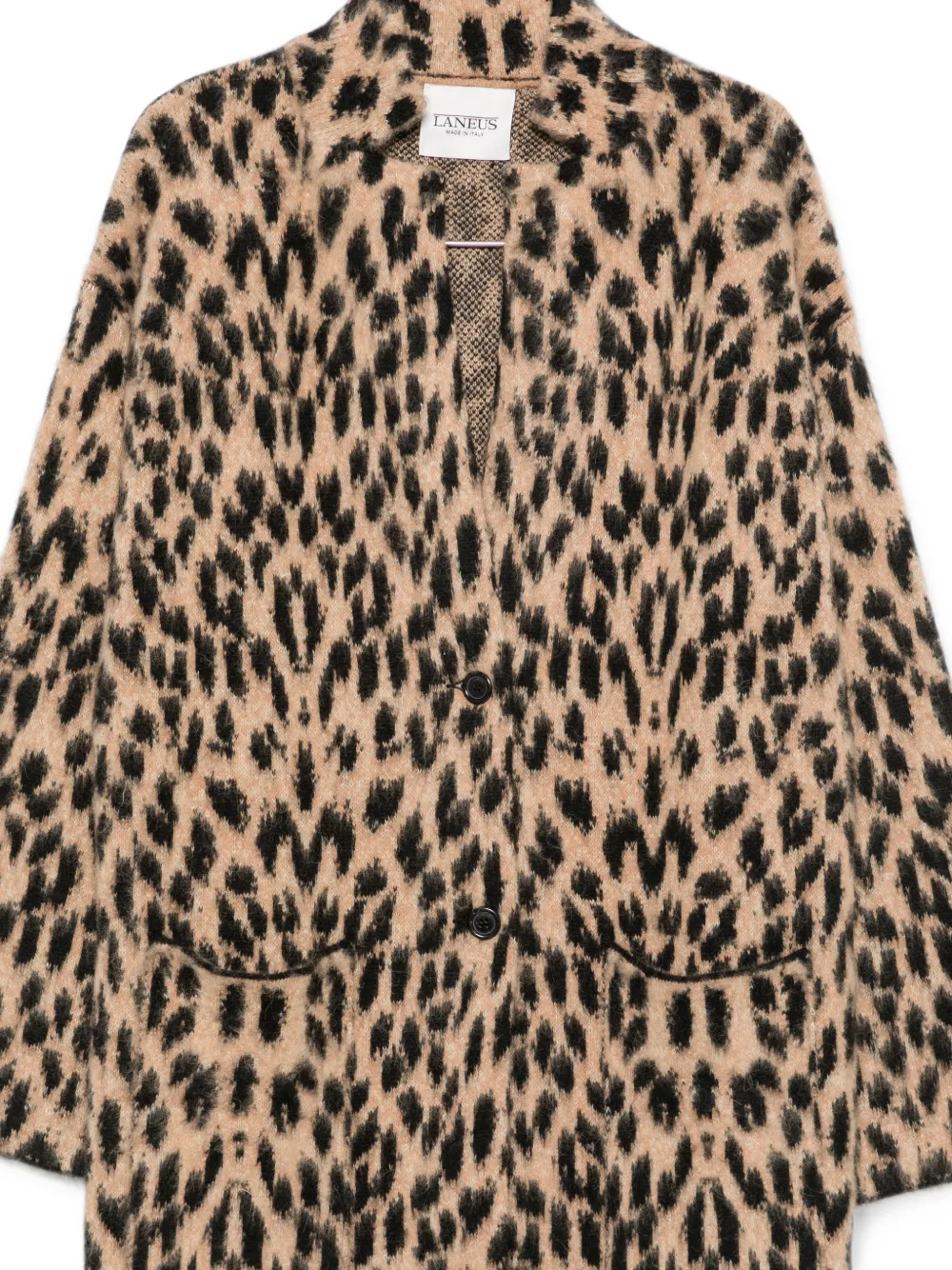 Laneus Jas met luipaardprint Beige