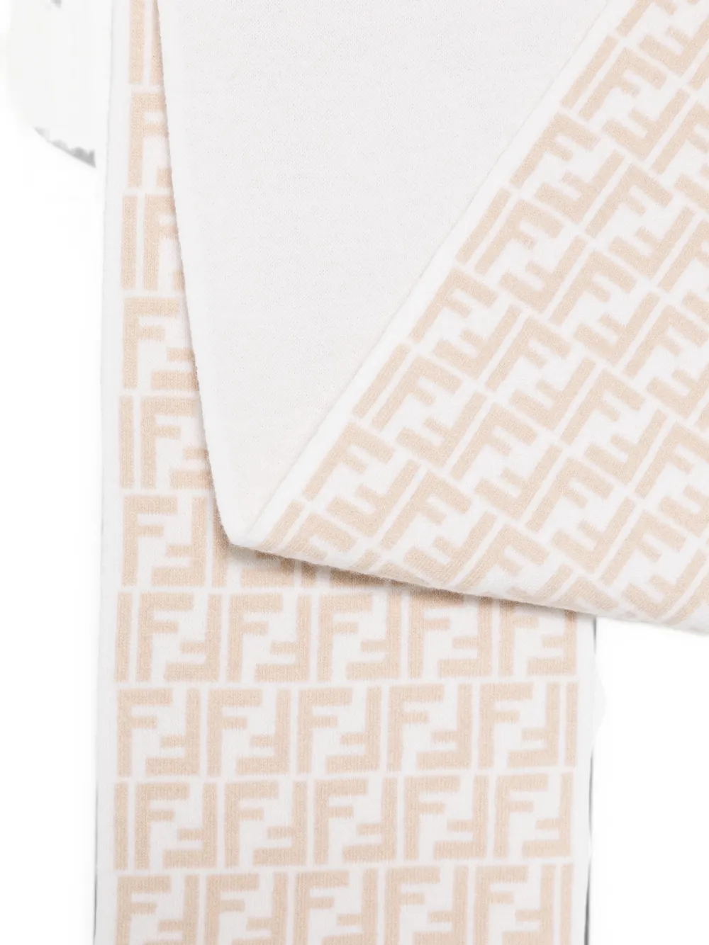 Fendi Kids Sjaal met FF-logopatroon Beige