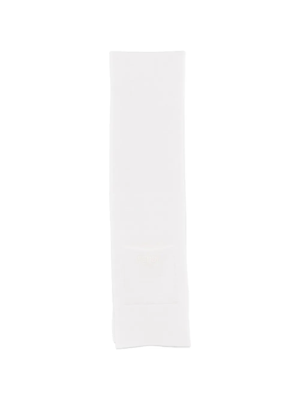 Fendi Kids FF logo-pattern scarf - Toni neutri