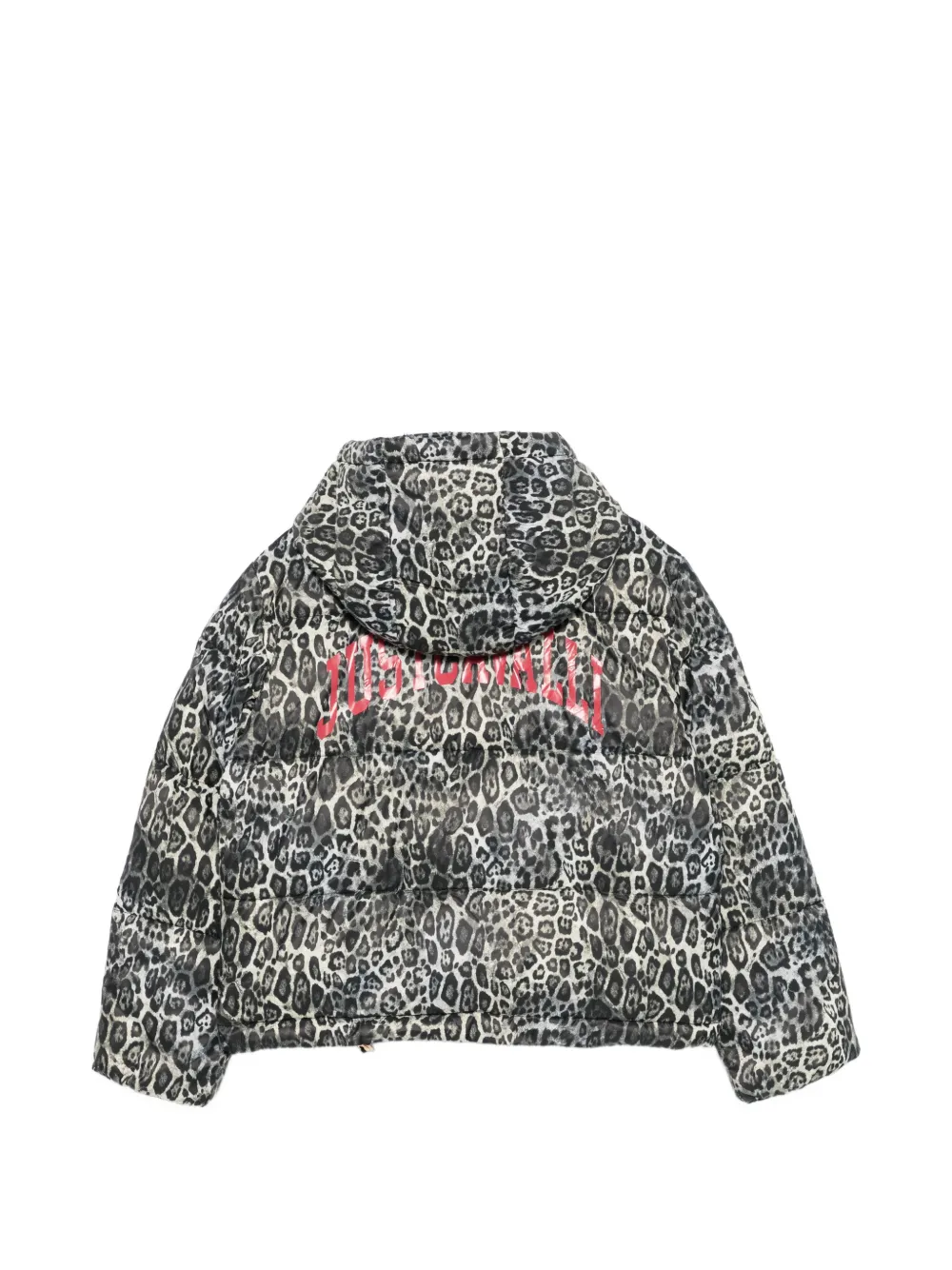 Roberto Cavalli Junior Jack met luipaardprint en capuchon Zwart