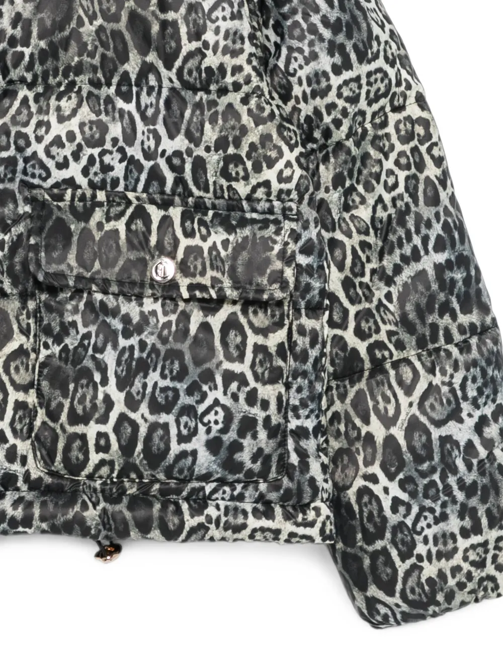 Roberto Cavalli Junior Jack met luipaardprint en capuchon Zwart