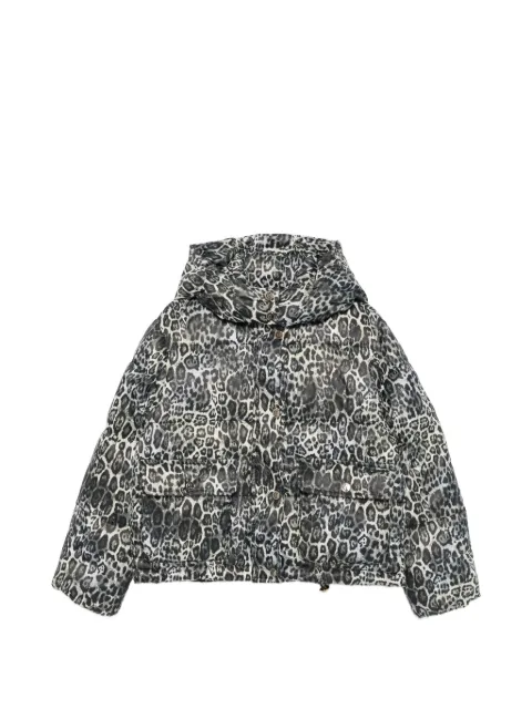 Roberto Cavalli Junior leopard-pattern hooded jacket