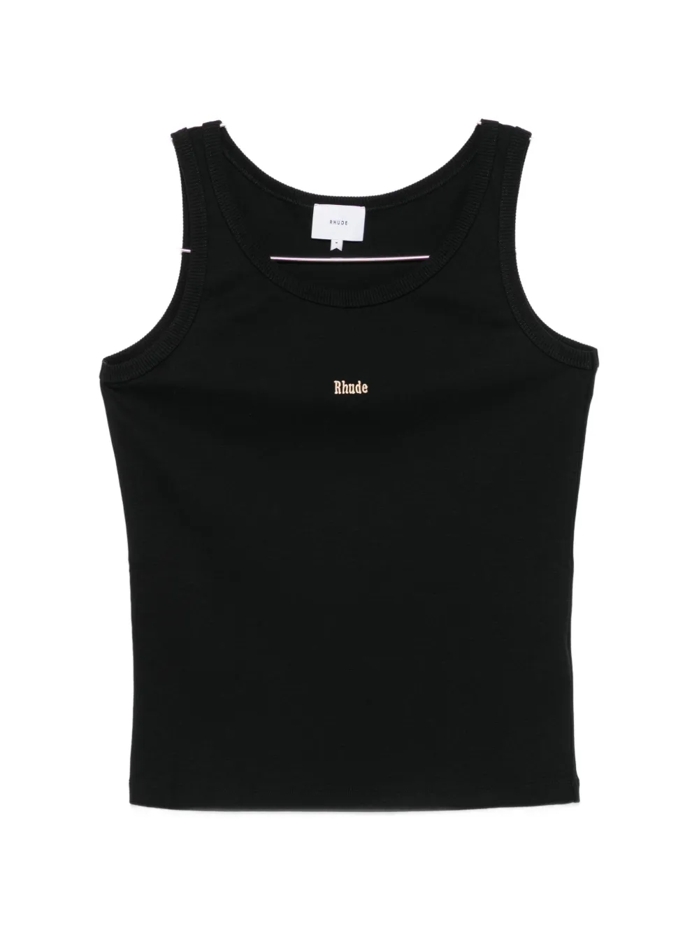 RHUDE logo-print ribbed vest - Nero