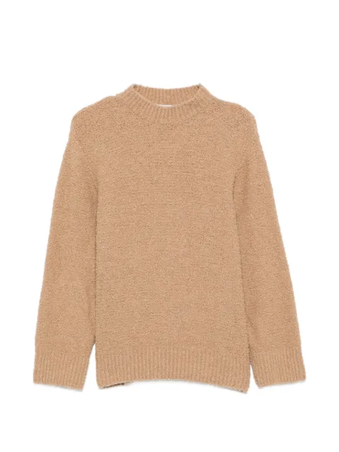 Laneus bouclé-knit ribbed-trim sweater