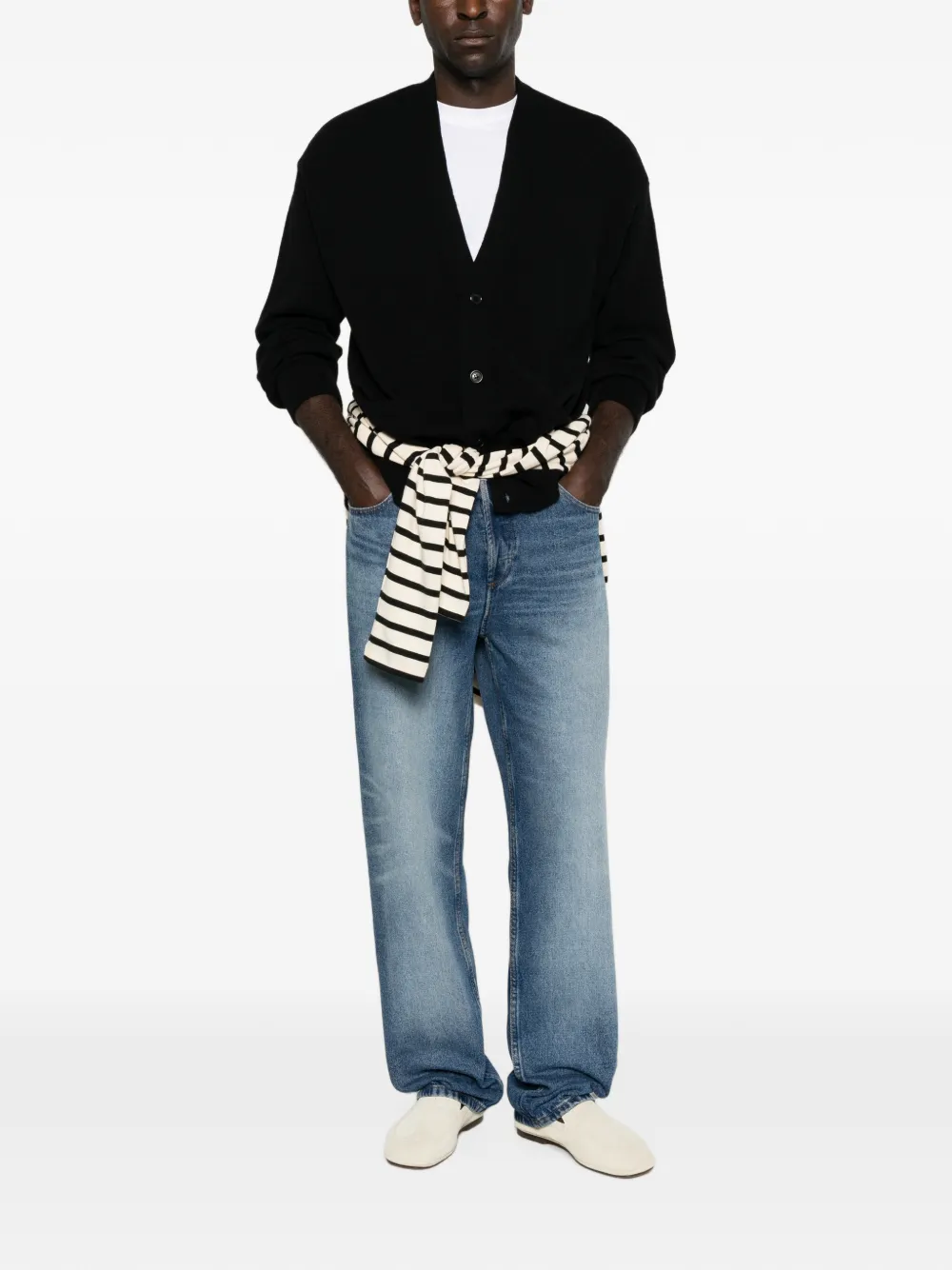 Laneus Button-up vest Zwart