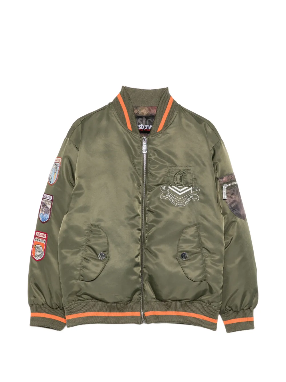 Roberto Cavalli Junior long-sleeves bomber jacket - Grün