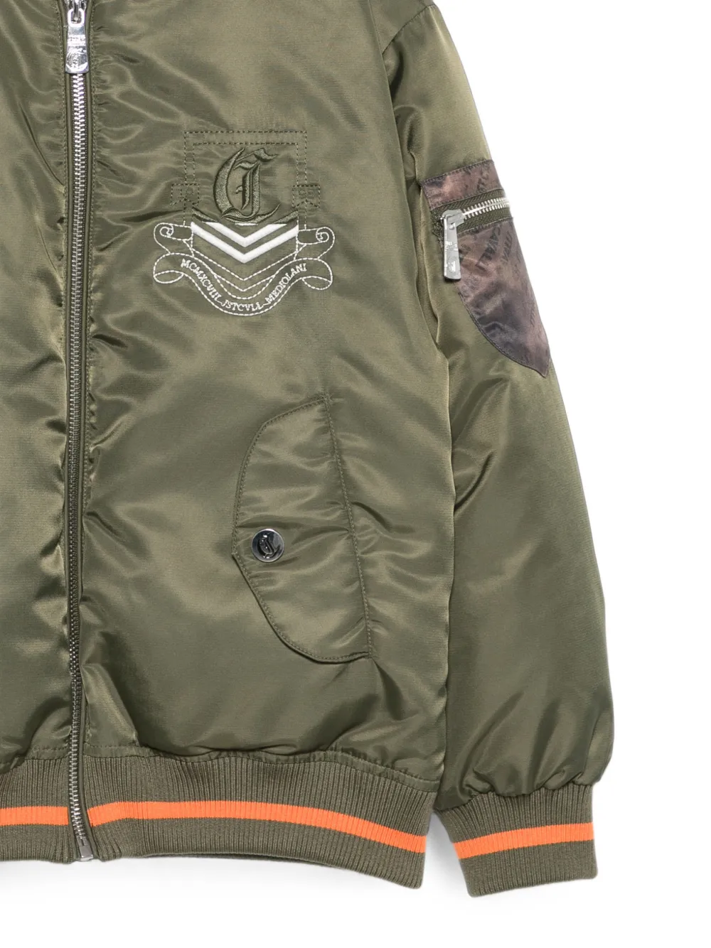 Roberto Cavalli Junior Bomberjack met rits Groen