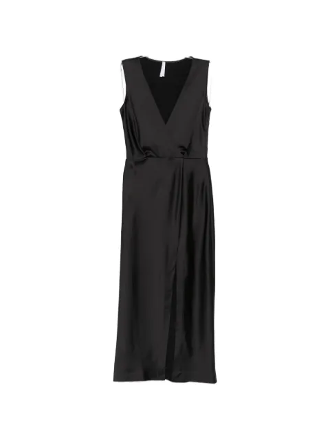 IMPERIAL vestido midi estilo cruzado con cinturón