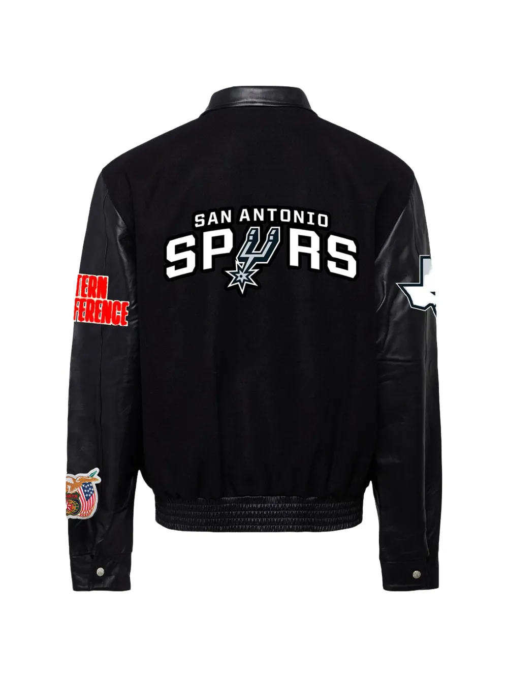 Jeff Hamilton San Antonio Spurs bomberjack met logo-patch Zwart