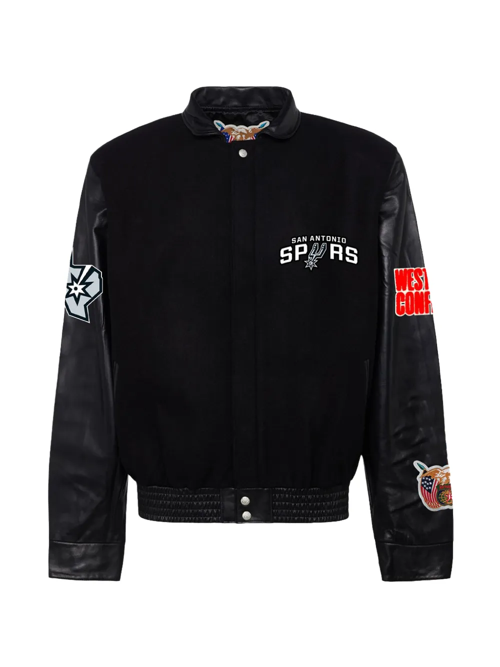 Jeff Hamilton San Antonio Spurs logo-patch bomber jacket | Black | Image 1