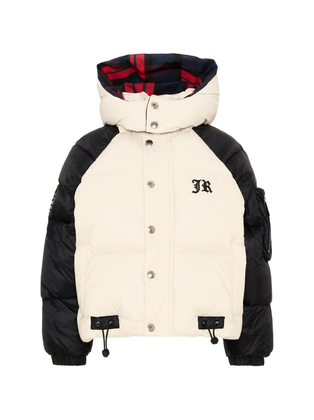 John Richmond Junior logo-embroidered puffer jacket - Toni neutri