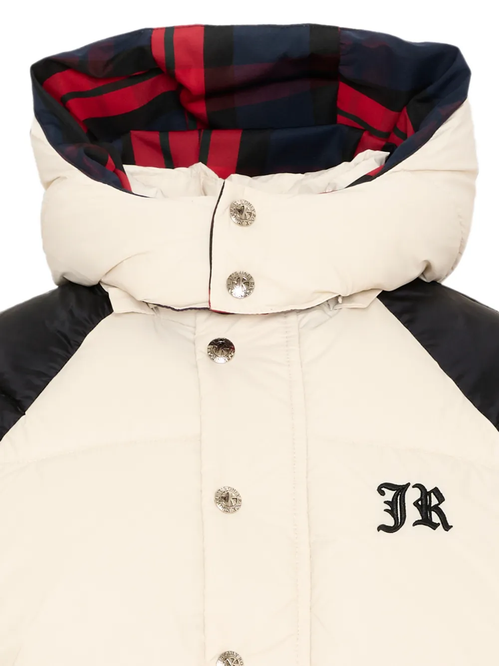 John Richmond Junior Donsjack met geborduurd logo Beige
