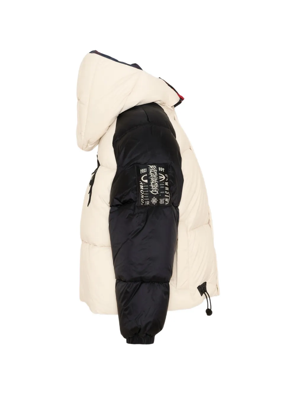 John Richmond Junior Donsjack met geborduurd logo Beige