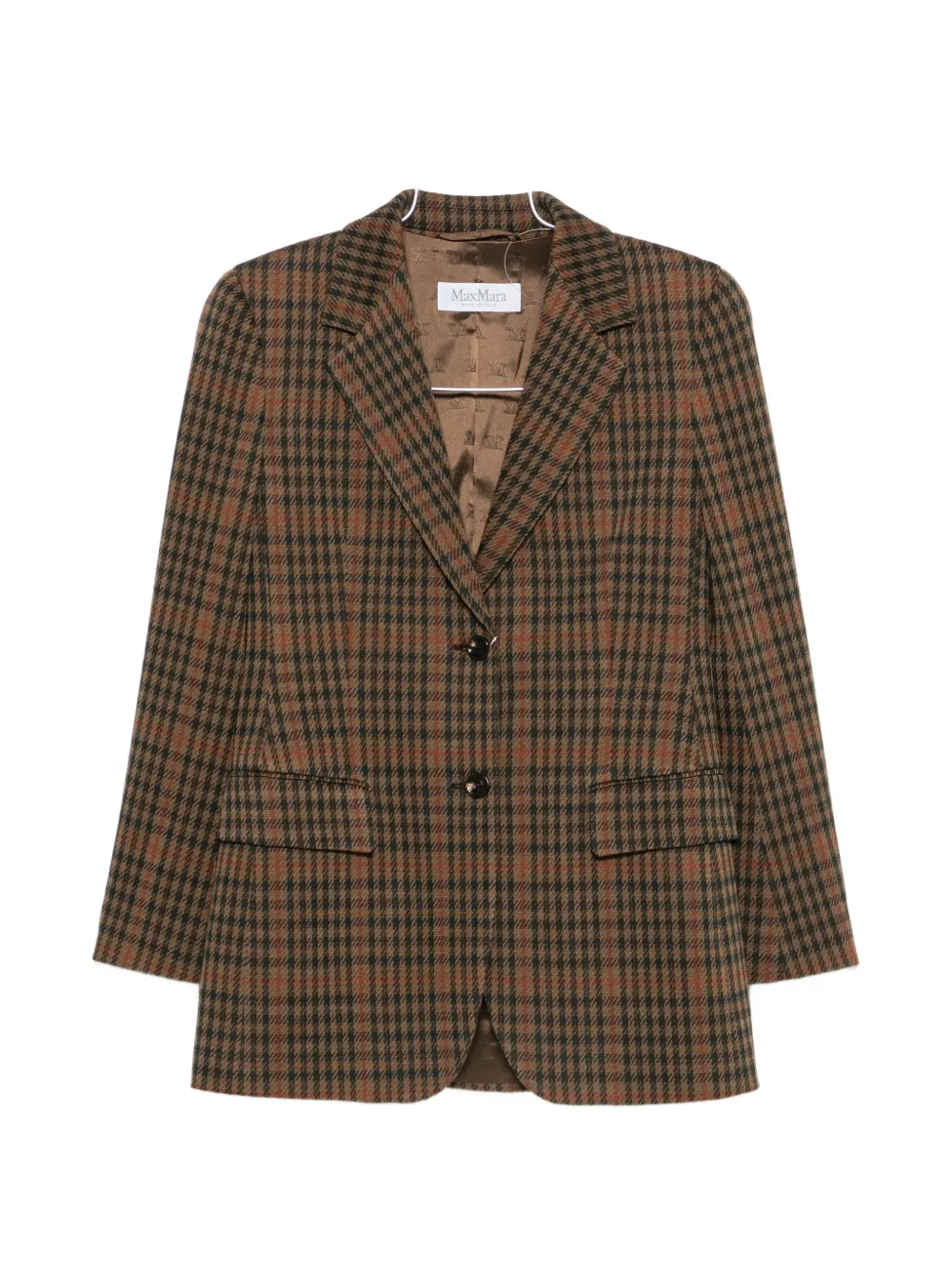 Max Mara check-pattern blazer - Braun