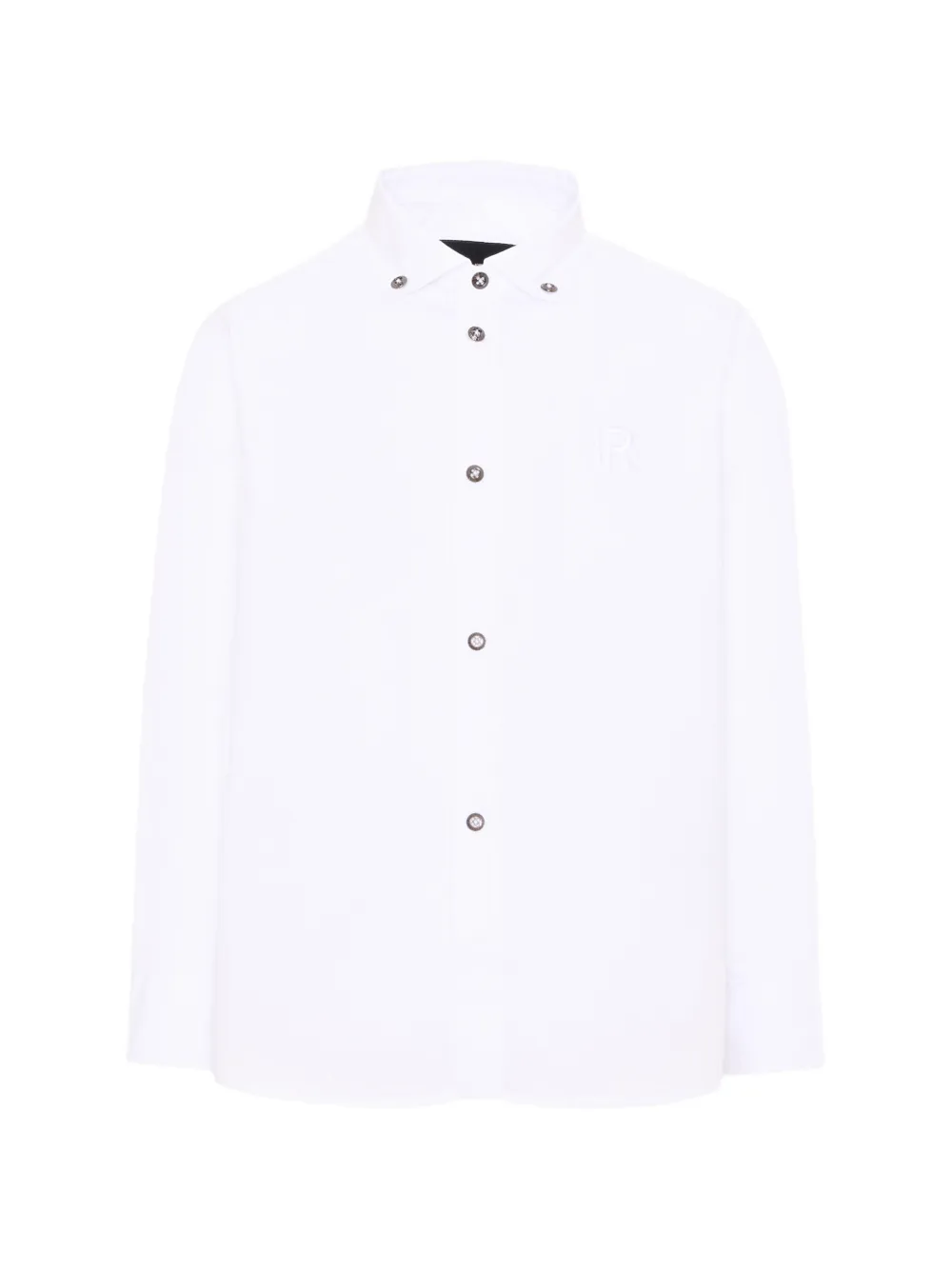 John Richmond Junior embroidered-logo button-down shirt - Bianco