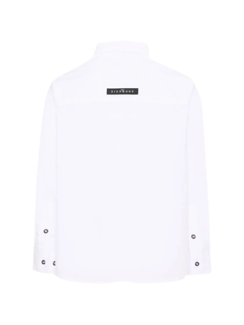 John Richmond Junior Shirt met geborduurd logo en knopen Wit