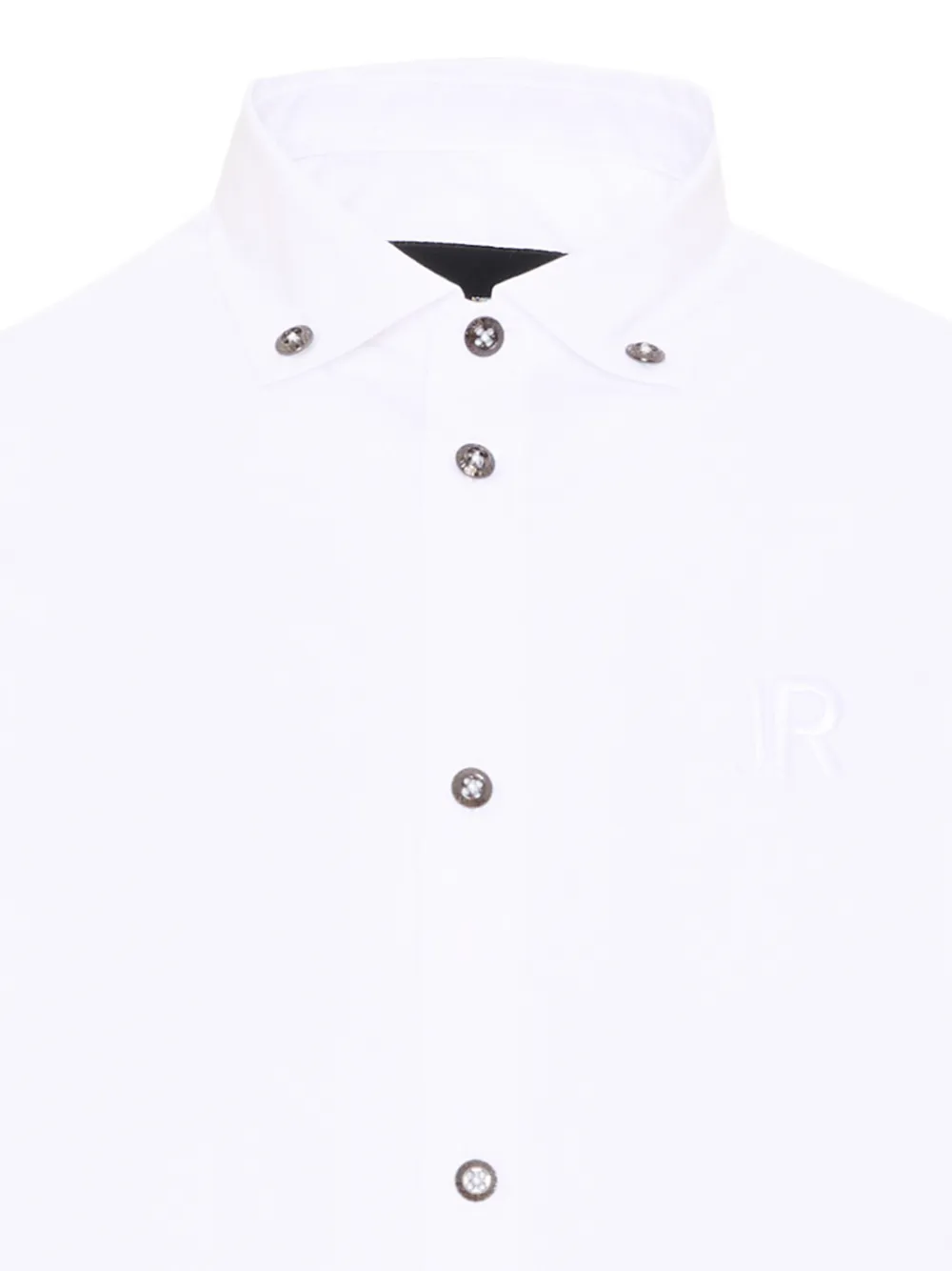 John Richmond Junior Shirt met geborduurd logo en knopen Wit