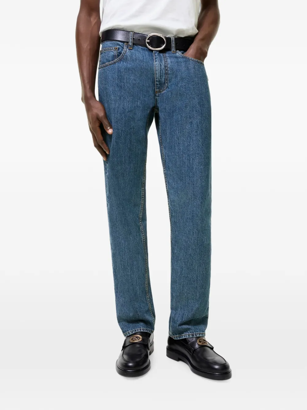 Burberry Jeans met logopatch Blauw