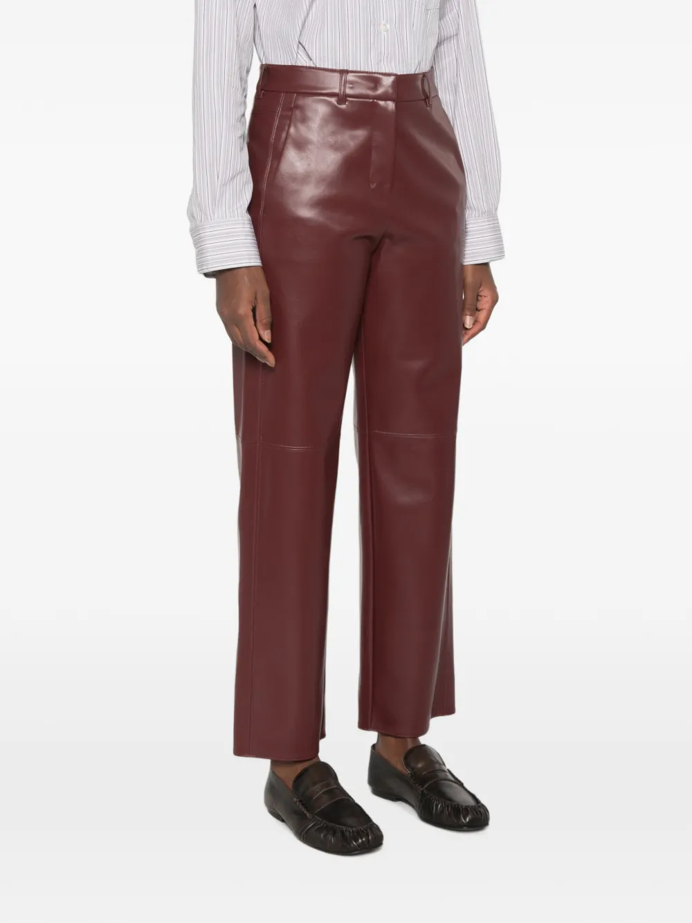 'S Max Mara Broek met riemlussen Rood