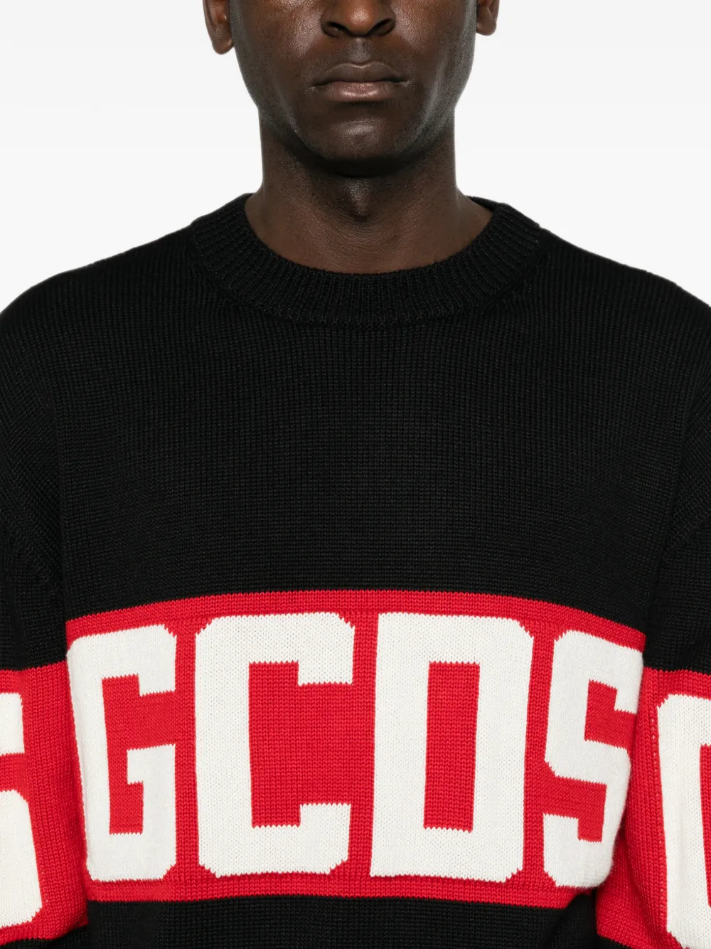 GCDS Intarsia trui Zwart